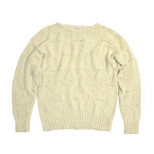 Jean Pierre Michelet (France) Vintage, Slub Yarn, Open Eyelets, Checkerboard